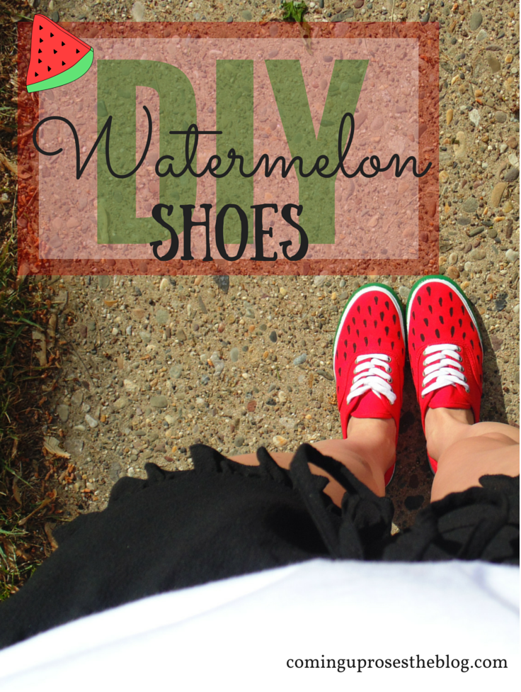 How to make DIY Watermelon Shoes for spring!