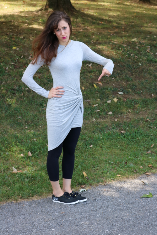 Ten ways to style a Grey Draped Dress - code: cominguproses for 15% off!