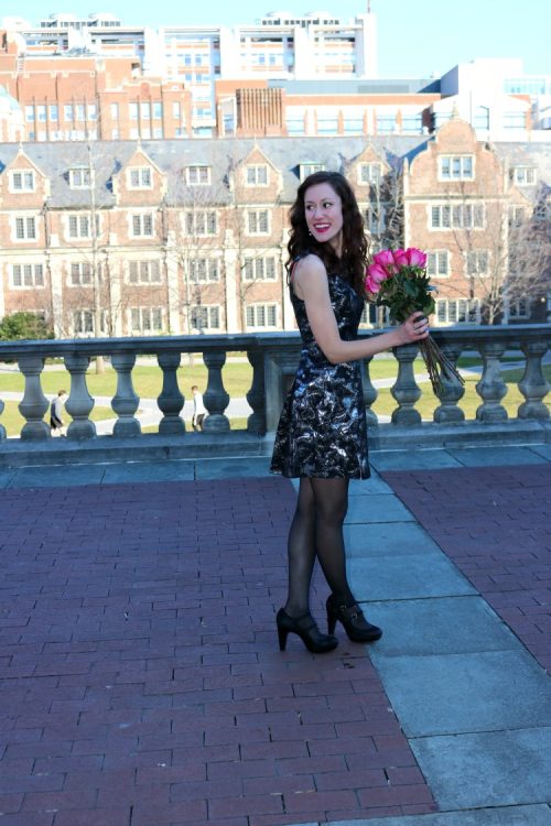 14 steps to a more Confident You - on Coming Up Roses (+ this black and grey metallic dress for under $25!)