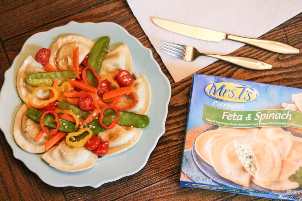Dinner is served! Philadelphia lifestyle blogger, Erica of Coming Up Roses, whips up 5 easy pierogy recipes using Mrs. T's Pierogies. Yum!
