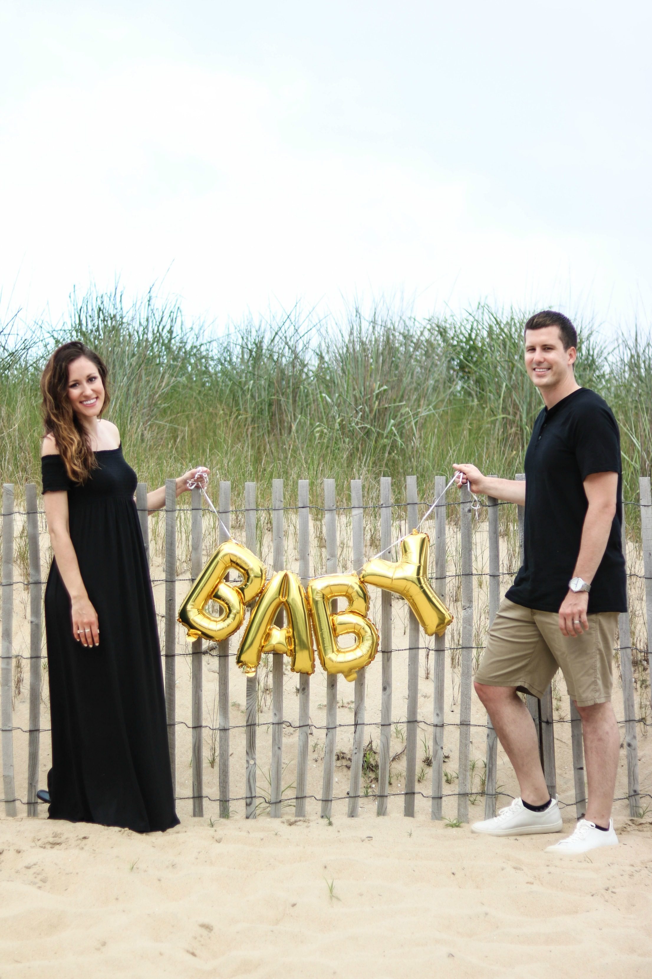 The Secret's Out! Philadelphia lifestyle blogger, Erica of Coming Up Roses, shares their first pregnancy announcement on the blog.