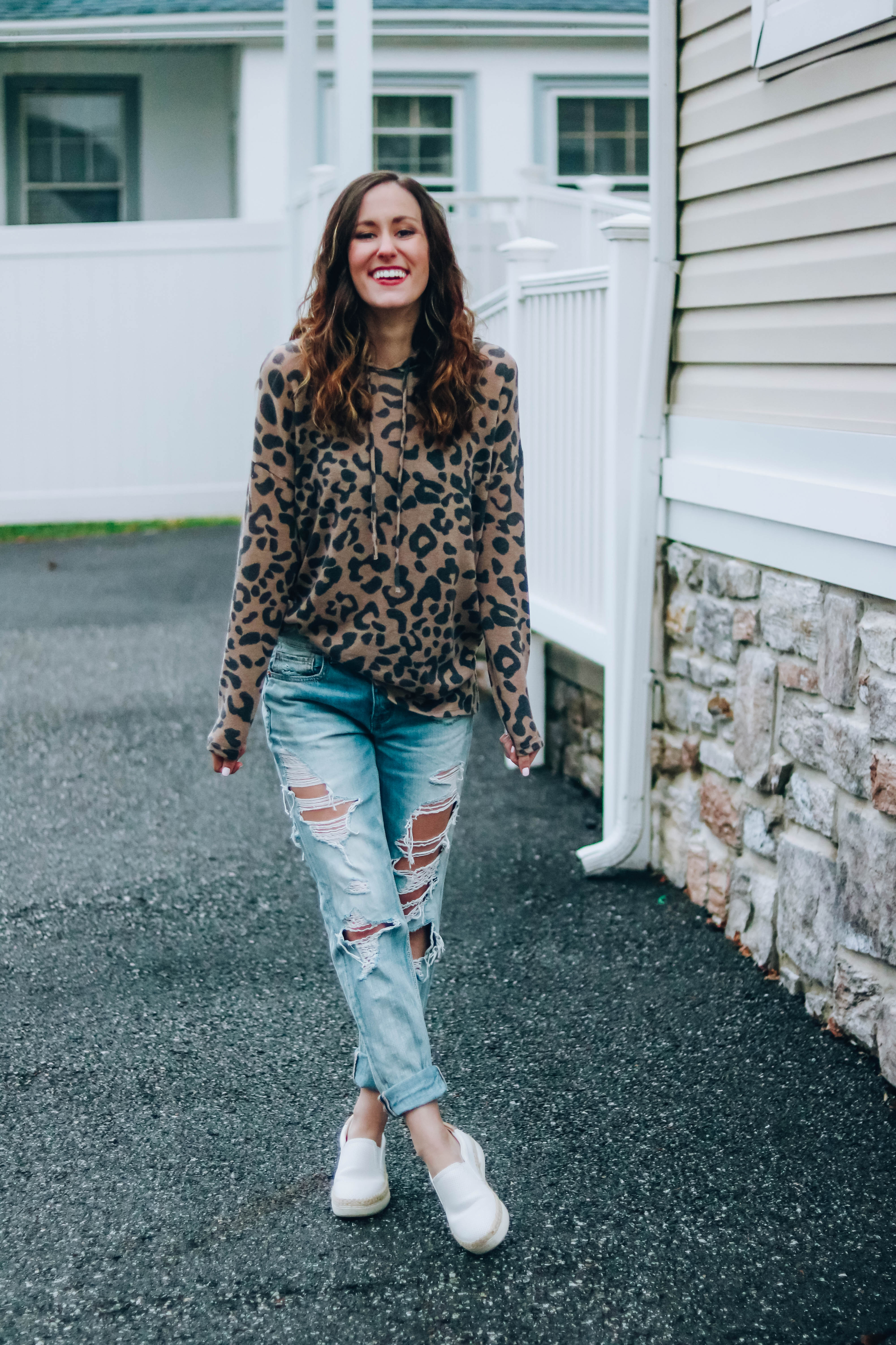 My New Mom Uniform - Leopard hoodie on Coming Up Roses