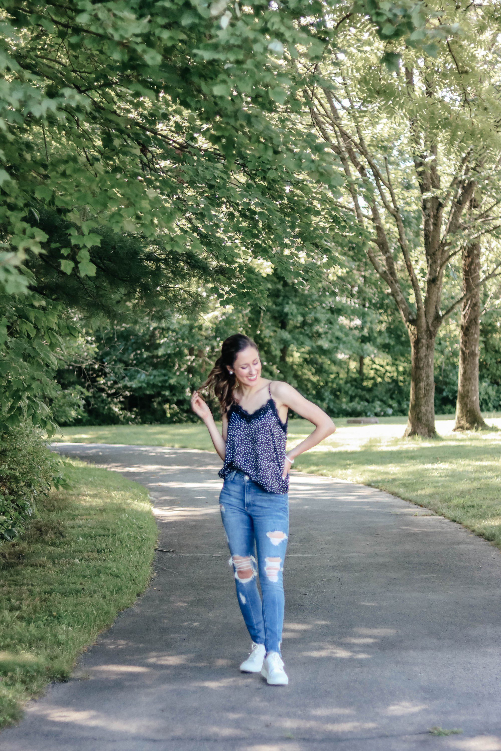 1 Thing, 3 Ways: LACE CAMISOLE outfit ideas on Coming Up Roses