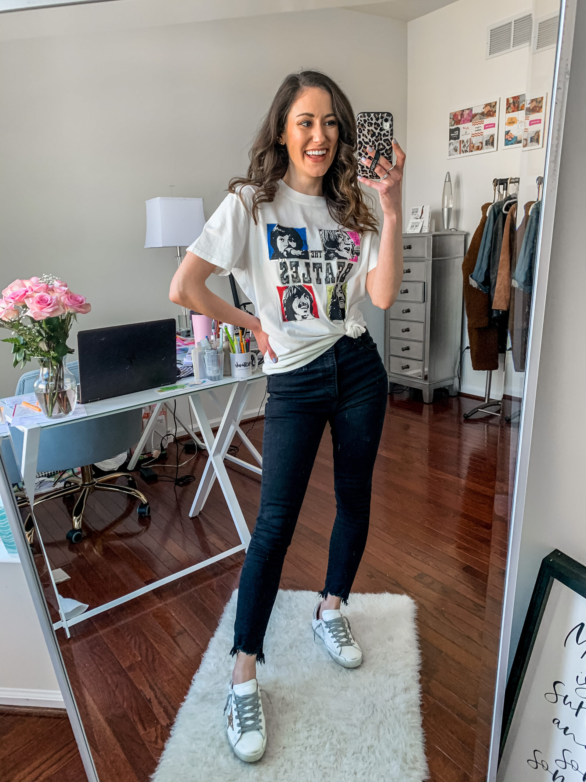 WALMART FASHION HAUL FOR SPRING - Beatles tee on Coming Up Roses
