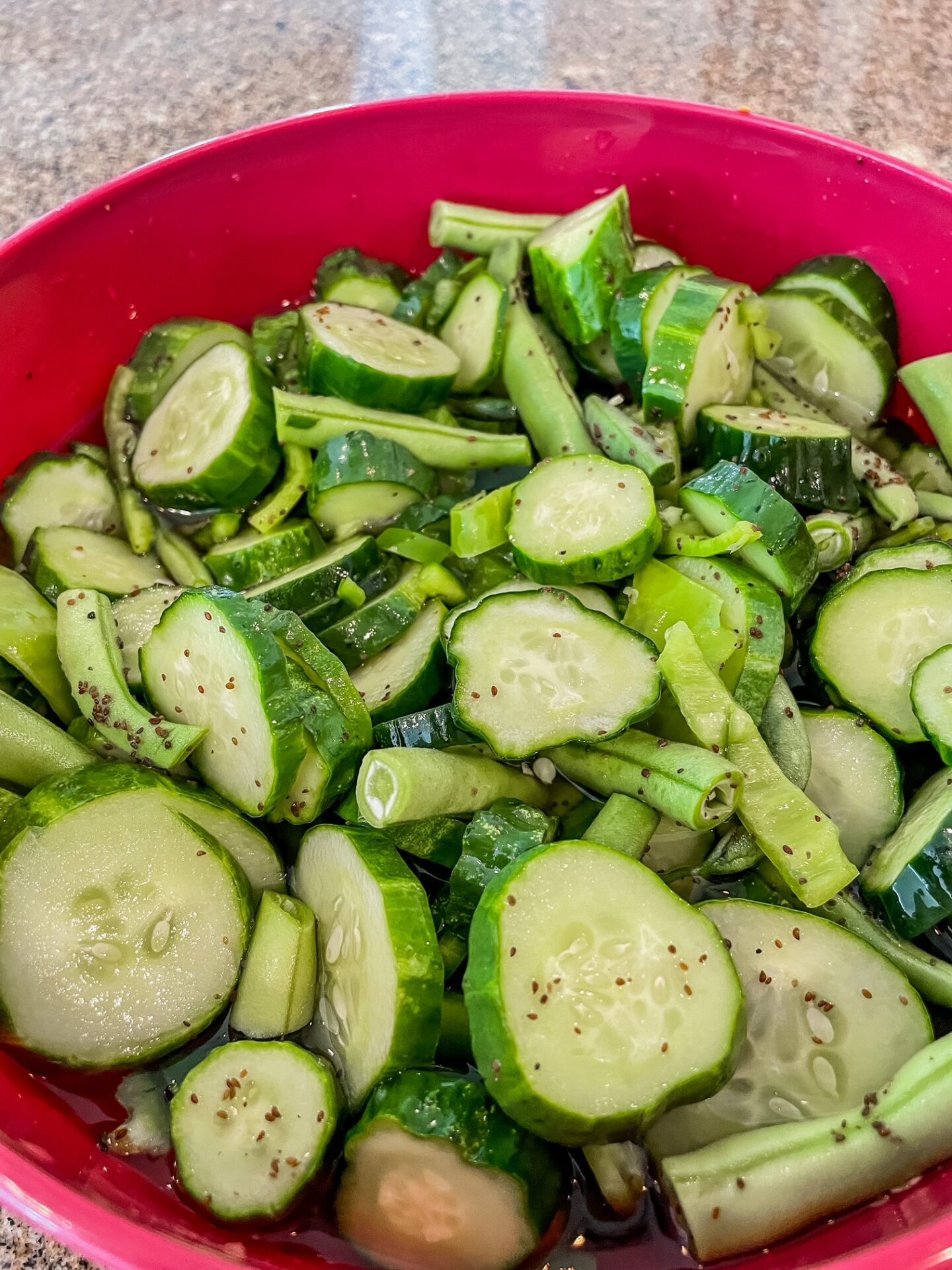 My SPICY FREEZER PICKLES Recipe - on Coming Up Roses