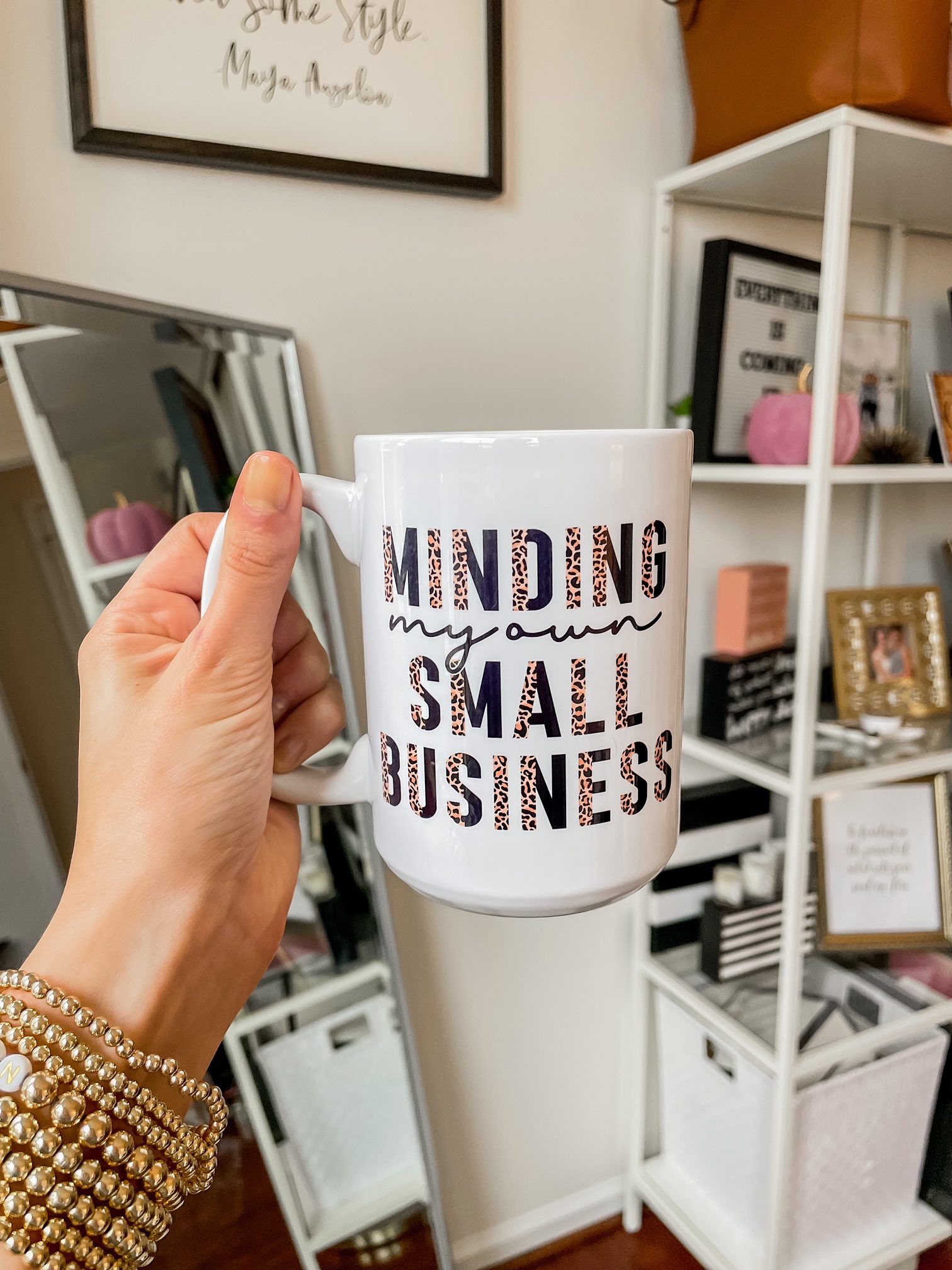 MINDING MY SMALL BUSINESS MUG - My *Entire* Coffee Mug Collection on Coming Up Roses