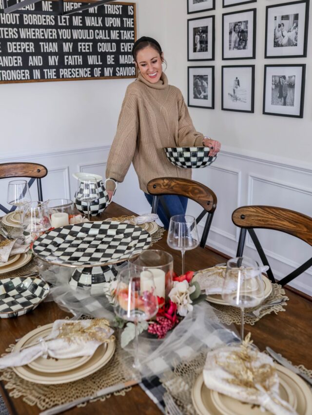 Mix + Match to Create a  Cozy Holiday Table