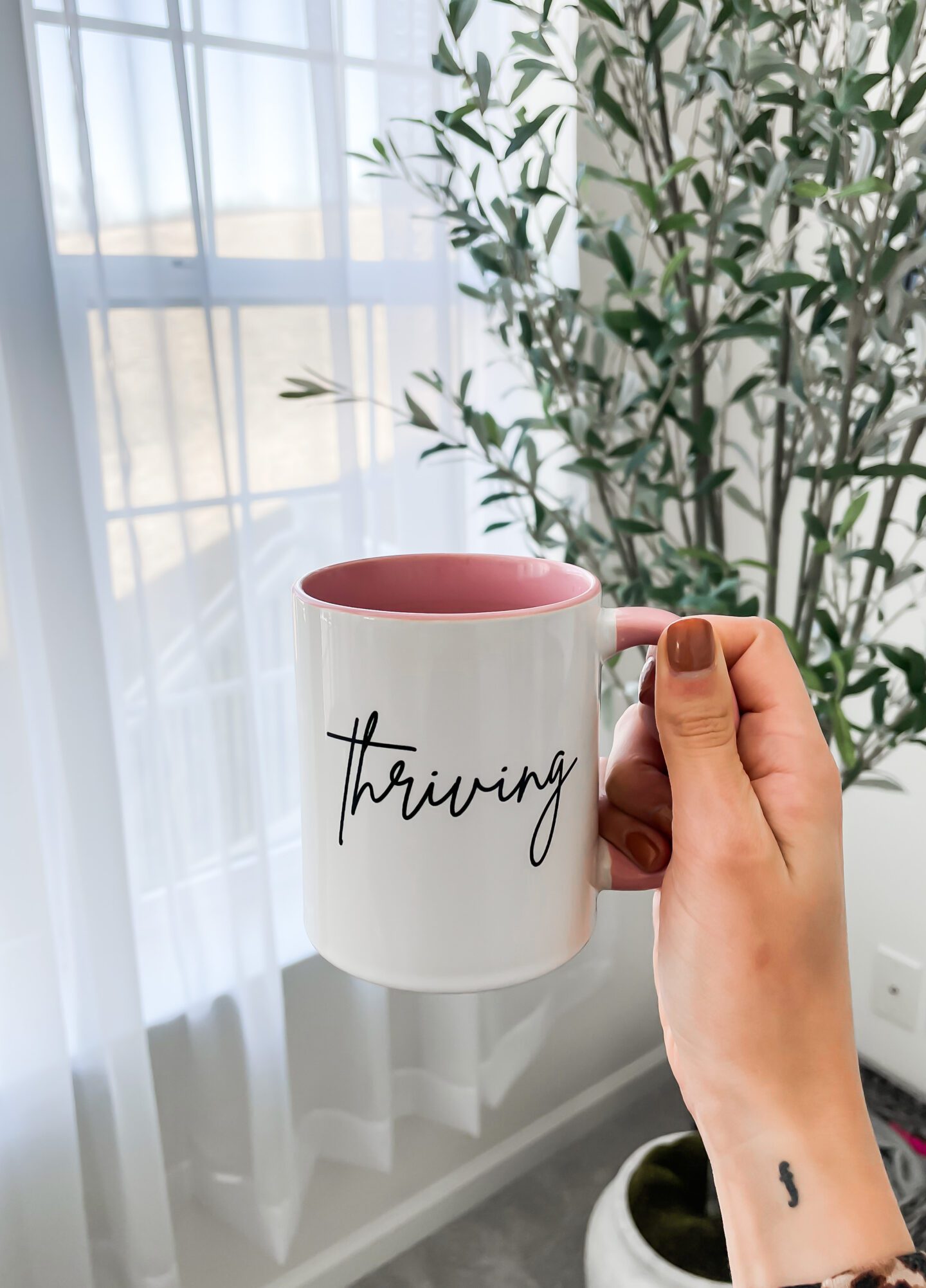 THRIVING MUG - the latest addition to the THRIVING Collection! ***50% of all proceeds this month will benefit Ukraine's Voices of Children!