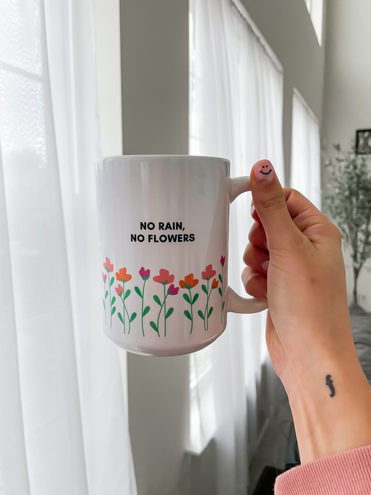 NO RAIN, NO FLOWERS mug - MANTRA MUGS - on Coming Up Roses