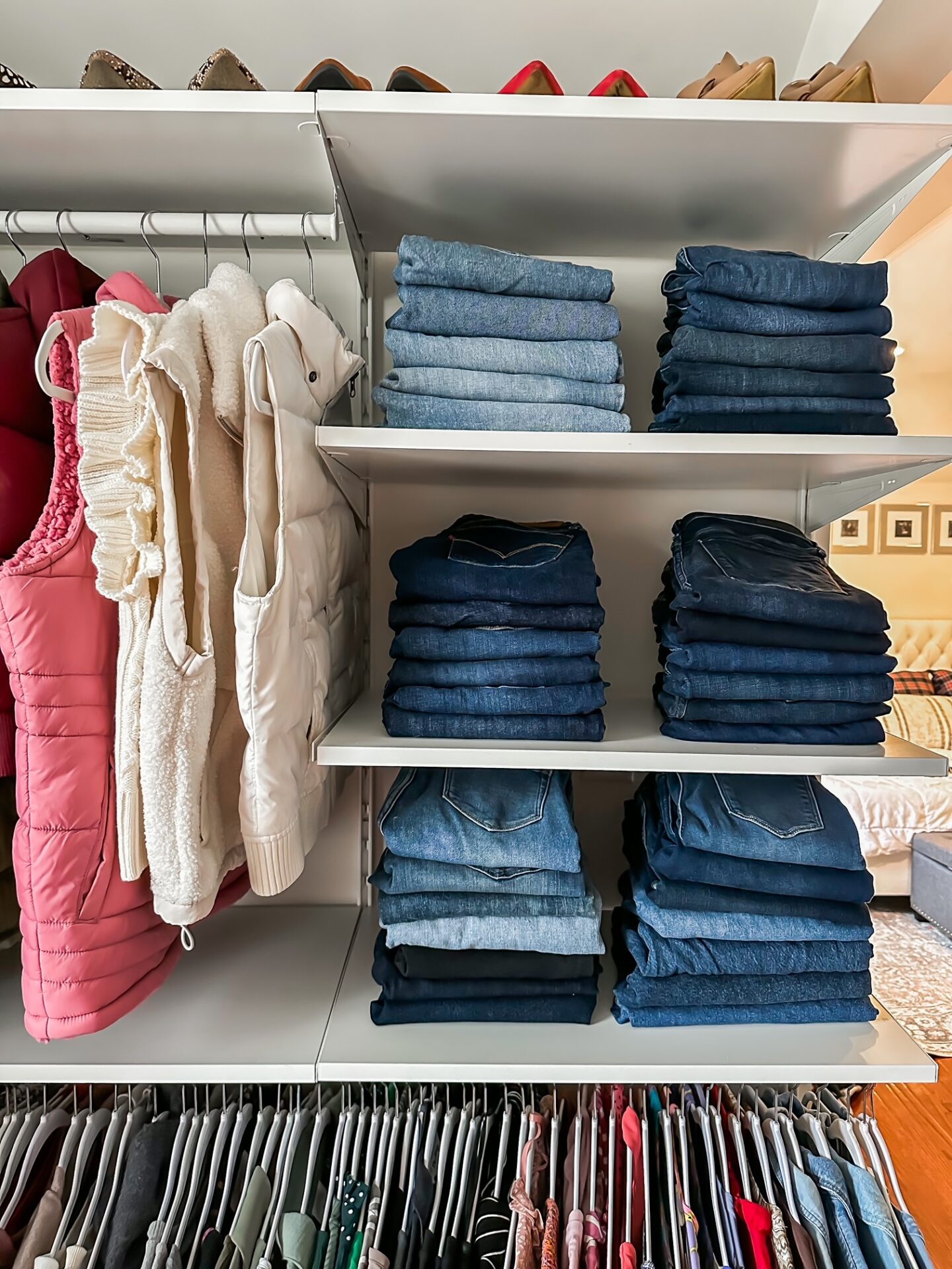 MASTER CLOSET MAKEOVER - An incredible before-and-after closet transformation and master closet organization project with luxury Philadelphia professional organizers, The Organized Home Co.
