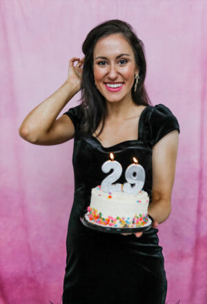 The End of an Era - It's my 29th Birthday! - Wearing black Rachel Parcell dress on Coming Up Roses