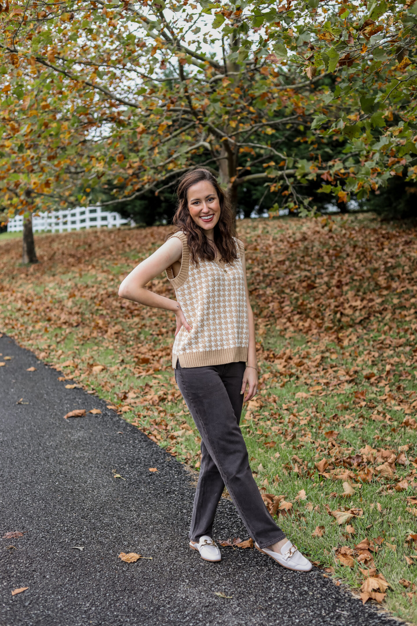 HOW TO WEAR A SWEATER VEST - Transitional Fall Outfit Idea on Coming Up Roses