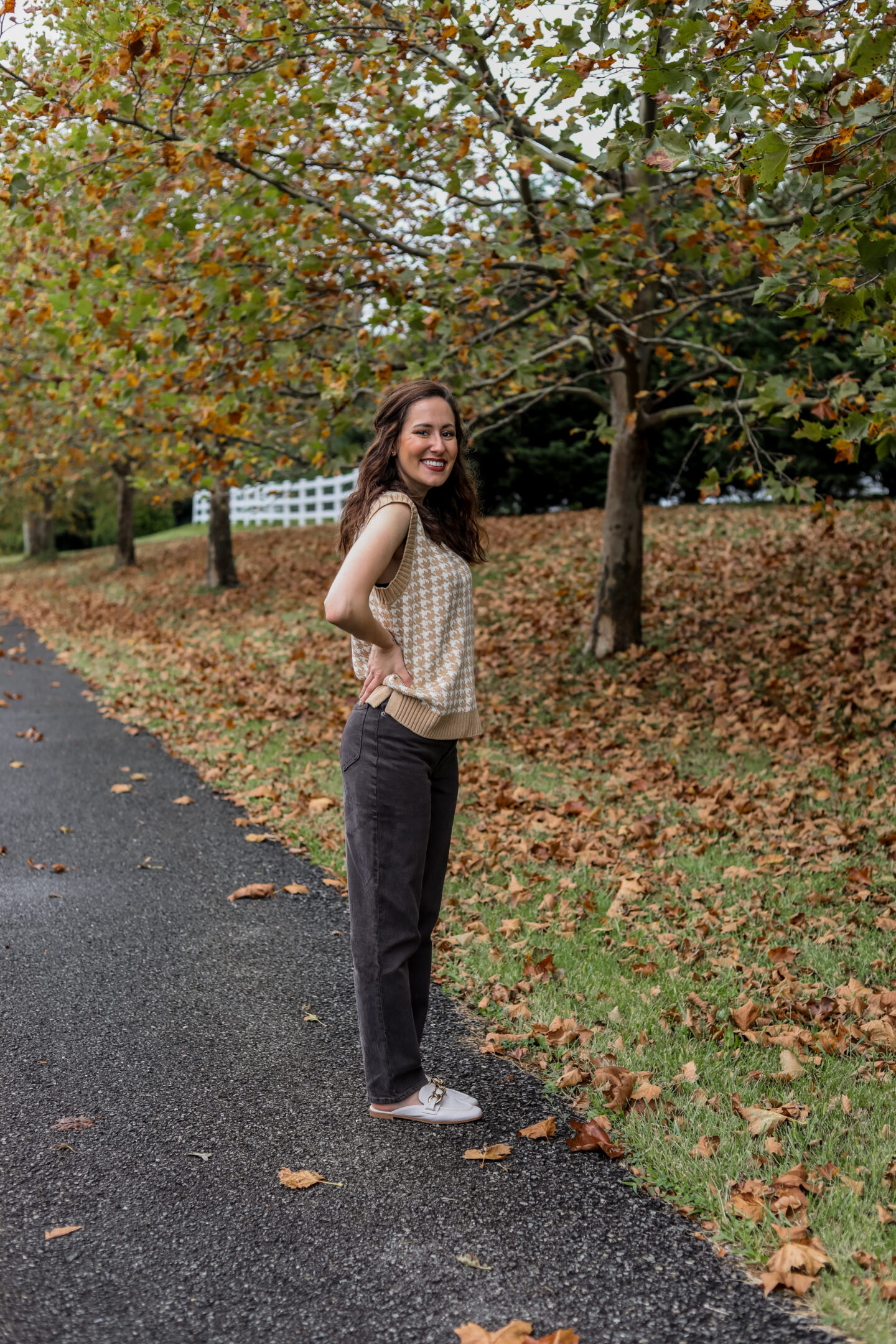 HOW TO WEAR A SWEATER VEST - Transitional Fall Outfit Idea on Coming Up Roses