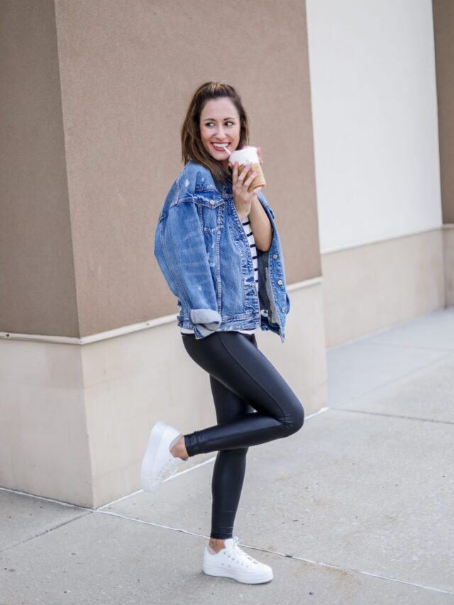 SPANX LEATHER LEGGINGS LOOK FOR LESS