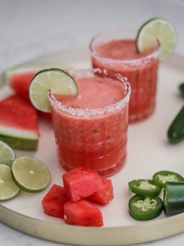FROZEN SPICY WATERMELON MARGARITA MOCKTAIL